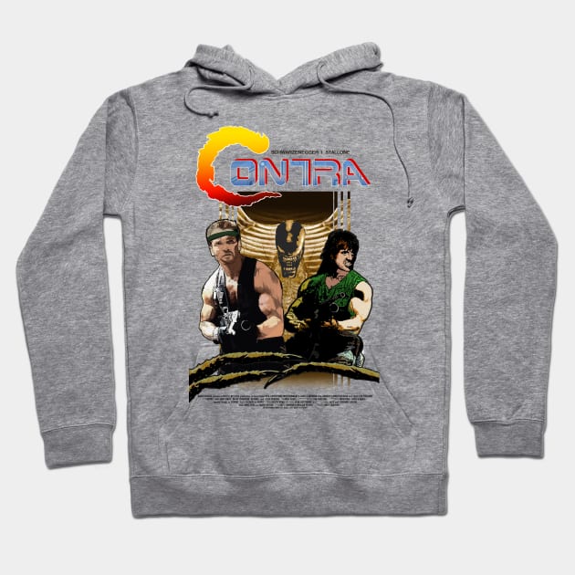 Contra Movie Poster Hoodie by mikehalliday14